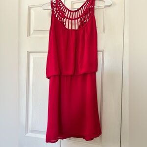 Chic Red Sleeveless Dress